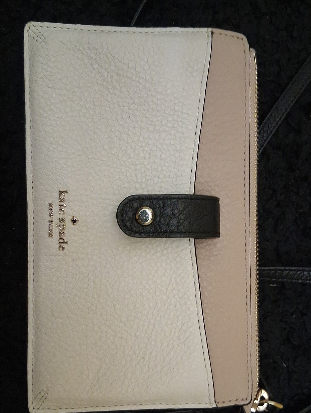 kate spade Cream, Blush & Black Colorblock Crossbody Wallet